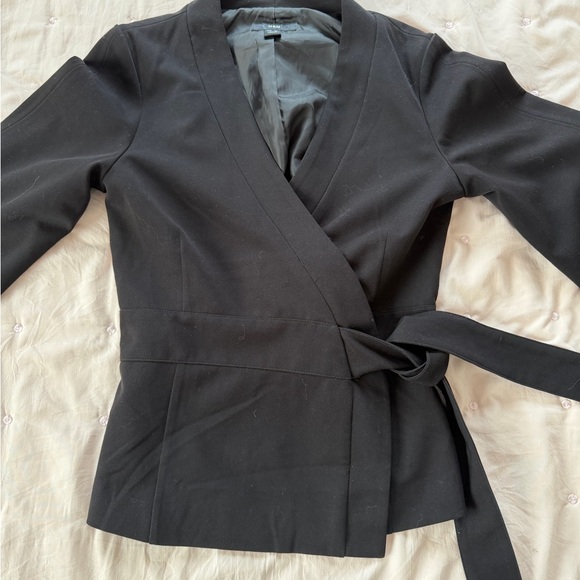 H&M Jackets & Blazers - Black kimono sleeve  Wrap Blazer Jacket - Women's